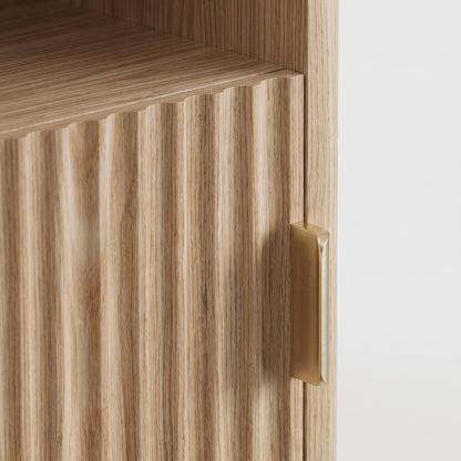 Nerath Natural Fluted Nightstand