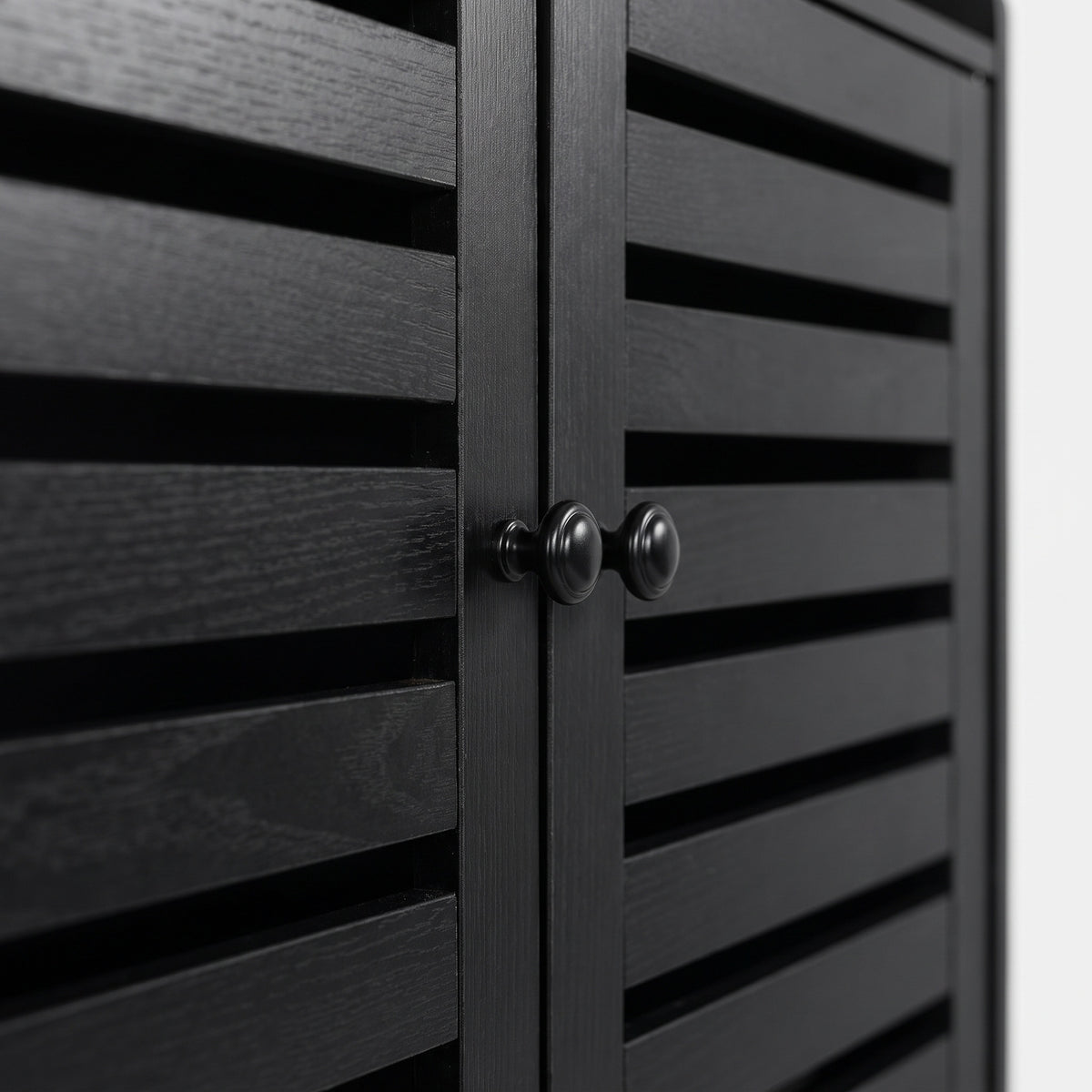 Sylvan Black Shoe Cabinet (45.7")