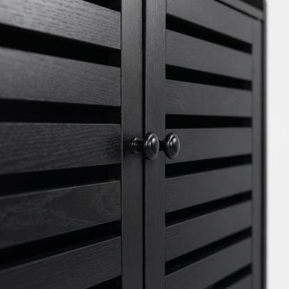 Sylvan Black Shoe Cabinet (45.7")