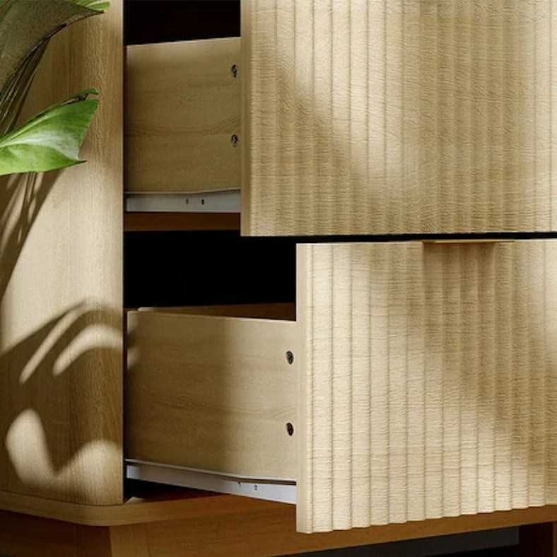 Ondara Fluted 6-Drawer Dresser (54")
