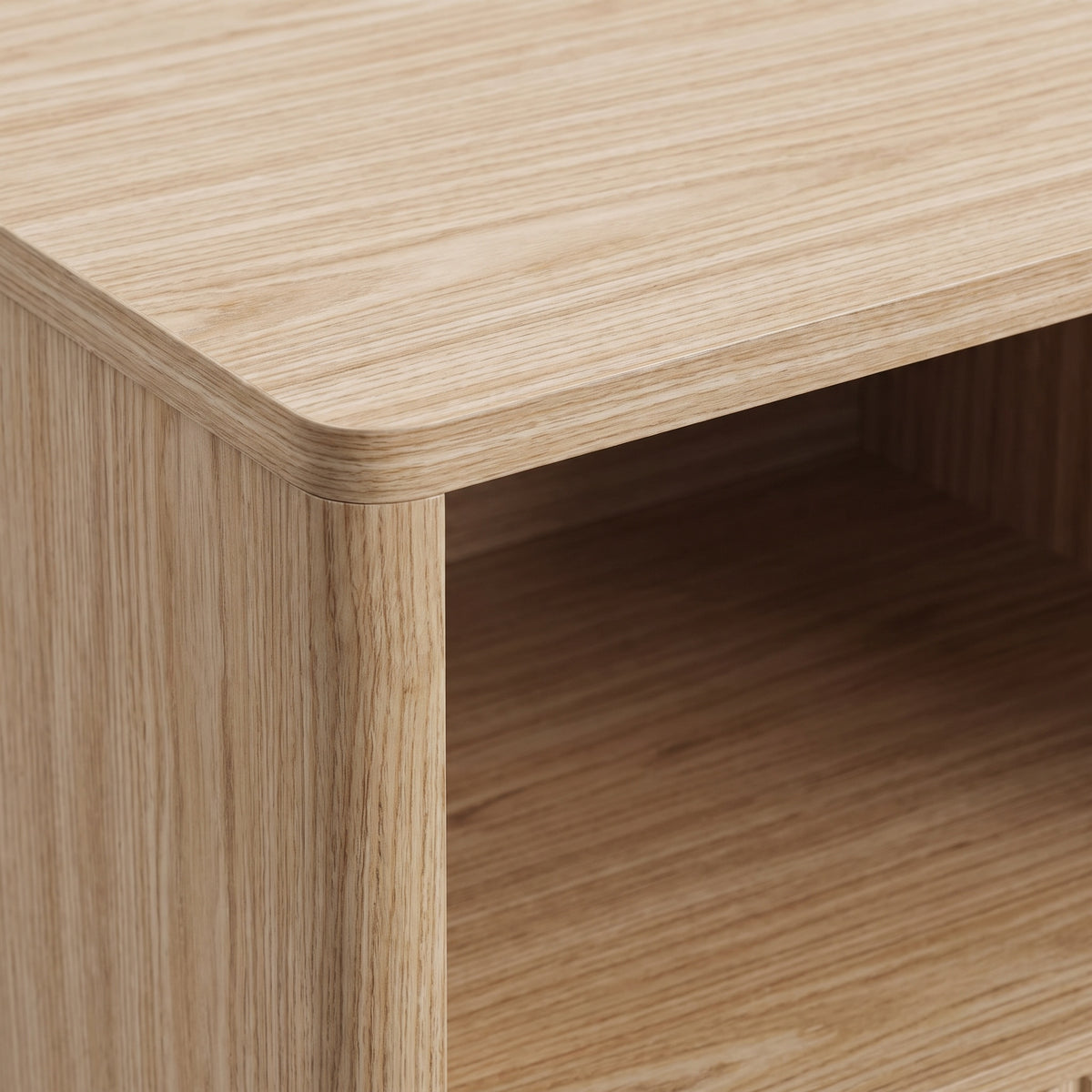 Nerath Natural Fluted Nightstand