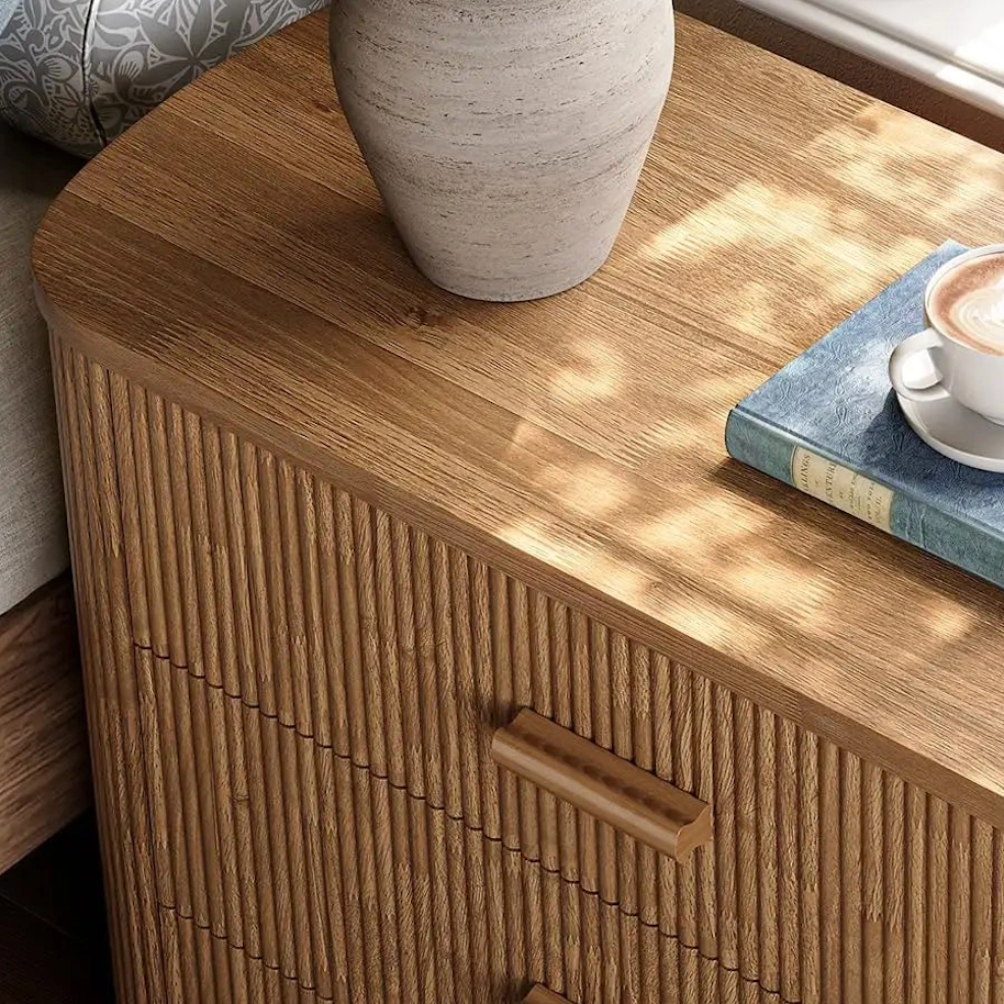 Montaigne Fluted Oak Nightstand (31.5")