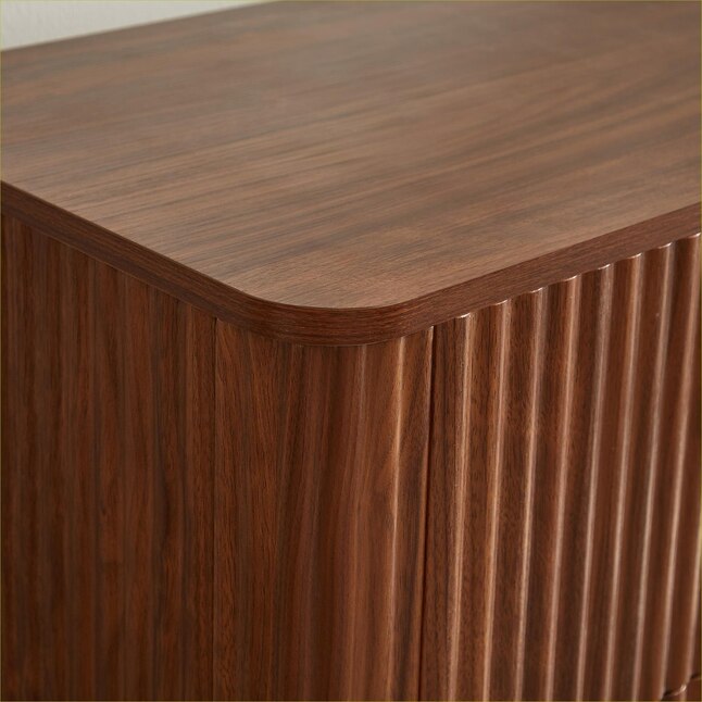 Luscan Walnut Drawer Nightstand (23.6")