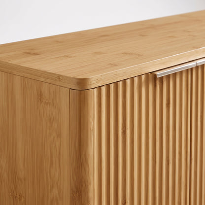 Ismara Natural Fluted Console Table (67")