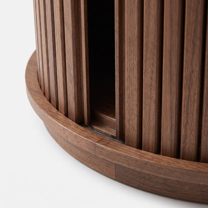 Thalor Walnut-Toned Charging Nightstand