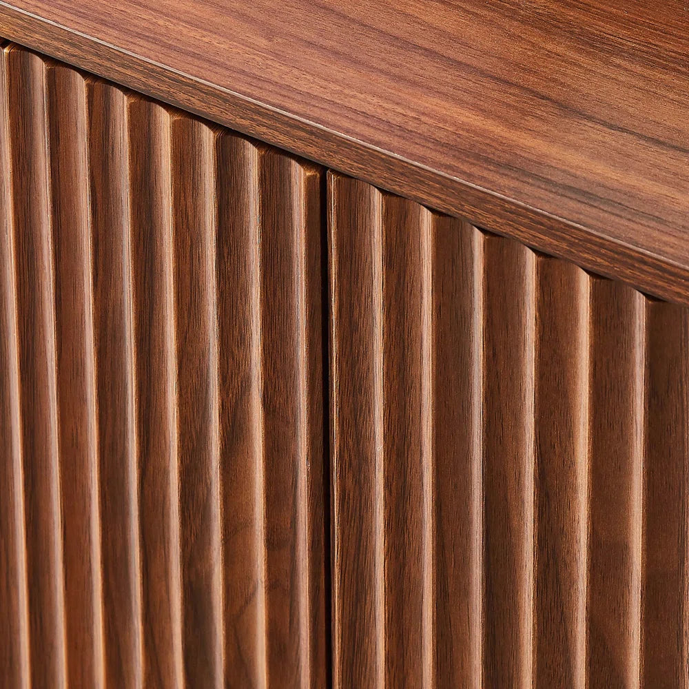 Ismara Walnut Fluted Console Table (67")