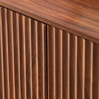 Ismara Walnut Fluted Console Table (67")