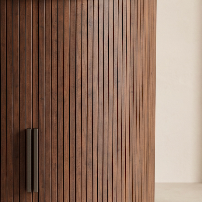 Thalor Walnut-Toned Charging Nightstand