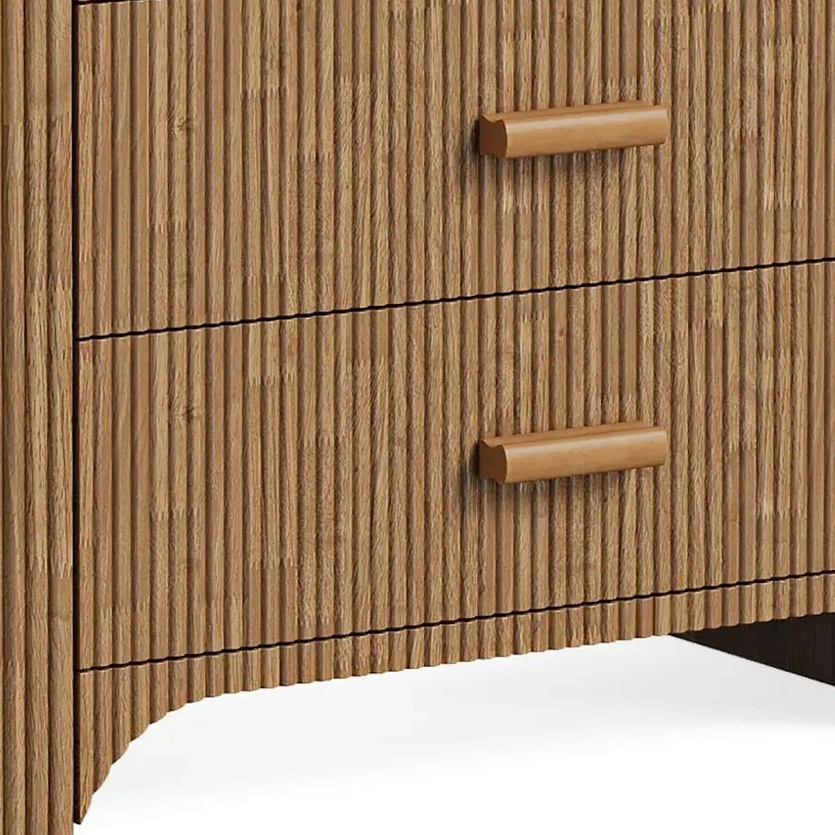 Montaigne Fluted Oak Nightstand (31.5")
