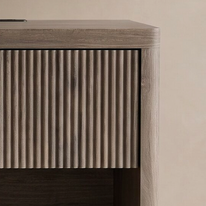 Cendrine Glass-Accented Nightstand