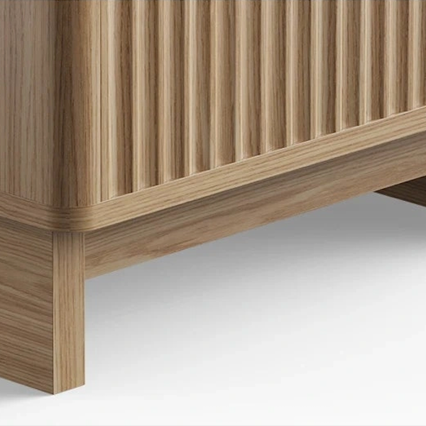 Nerath Natural Fluted Nightstand
