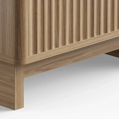 Nerath Natural Fluted Nightstand