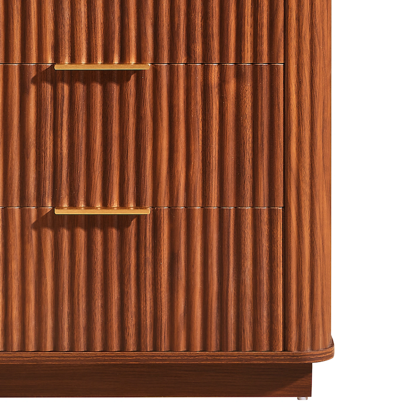 Luscan Walnut Drawer Nightstand (23.6")