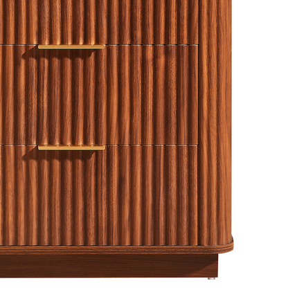 Luscan Walnut Drawer Nightstand (23.6")