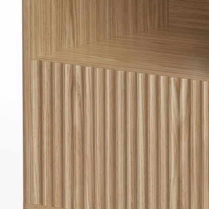 Nerath Natural Fluted Nightstand