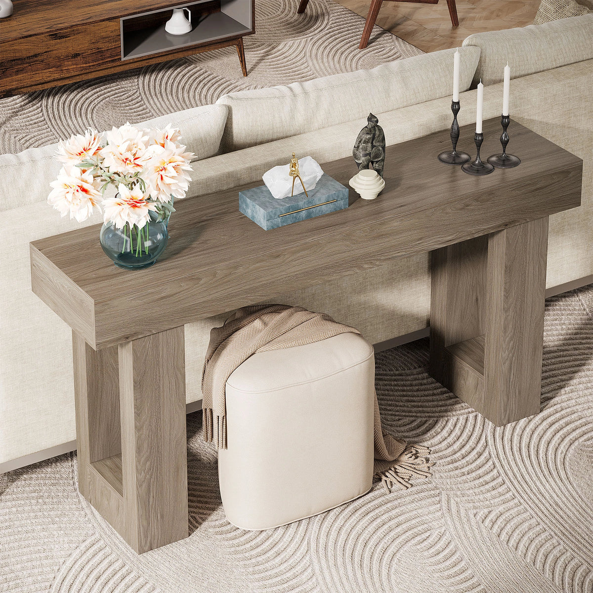 Dorsenne Thick-Top Console Table (63")