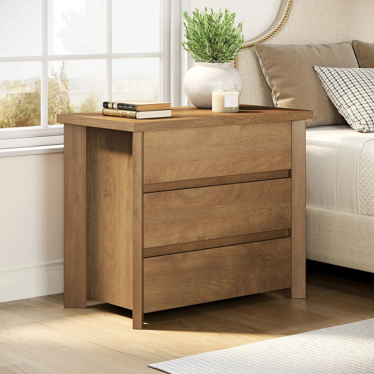 Haldane Oak Drawer Nightstand 31.5"
