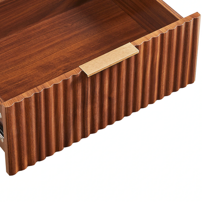 Luscan Walnut Drawer Nightstand (23.6")