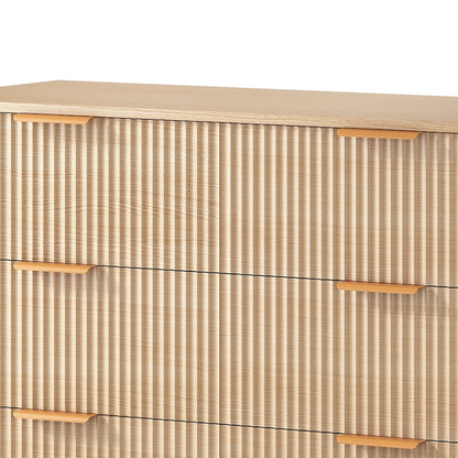 Perrin Fluted 6-Drawer Dresser (39.4")